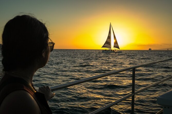 Best Waikiki Sunset Cruise:BYOB Sunset Sail with Swimming - Magic Island from the water: a different angle on Waikiki life