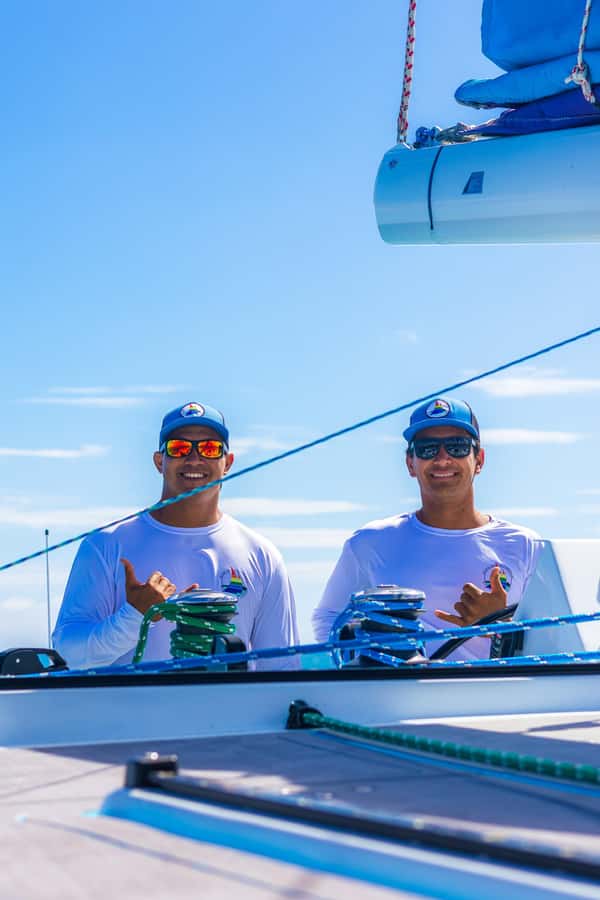 Board from Waikiki Beach for our Aloha Hour Sail - Leahi (Diamond Head) views and the flying-fish bonus