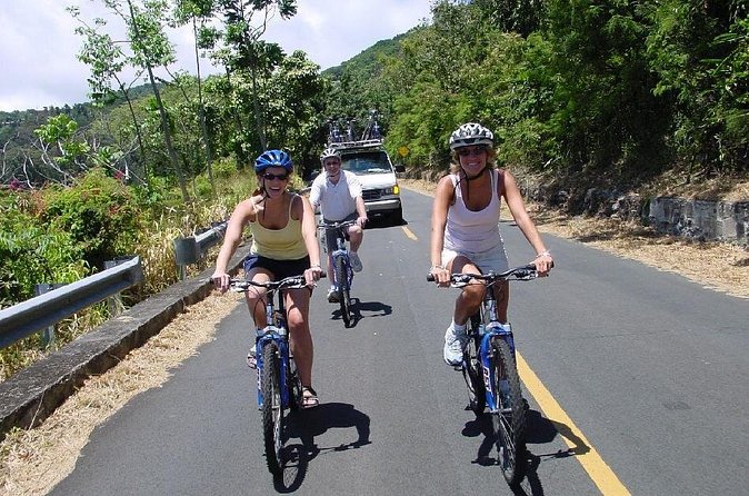Full Day Oahu Bike, Hike, Sail and Snorkel Combo - Cruiser Bike Setup and the Pu’u Ohia Downhill Ride