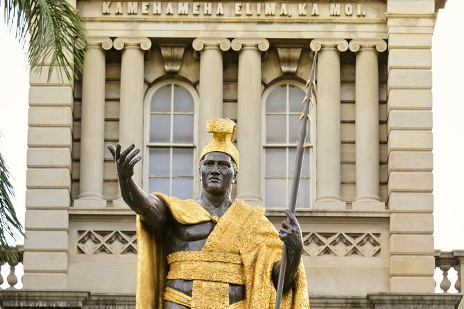 North Shore Dole Pineapple Farm Tour - King Kamehameha Statue: a clean end to a long morning