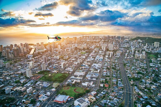 Waikiki Sunset - 50 Min Helicopter Tour - Doors Off or On - North Shore from above: Banzai Pipeline and Waimea Bay