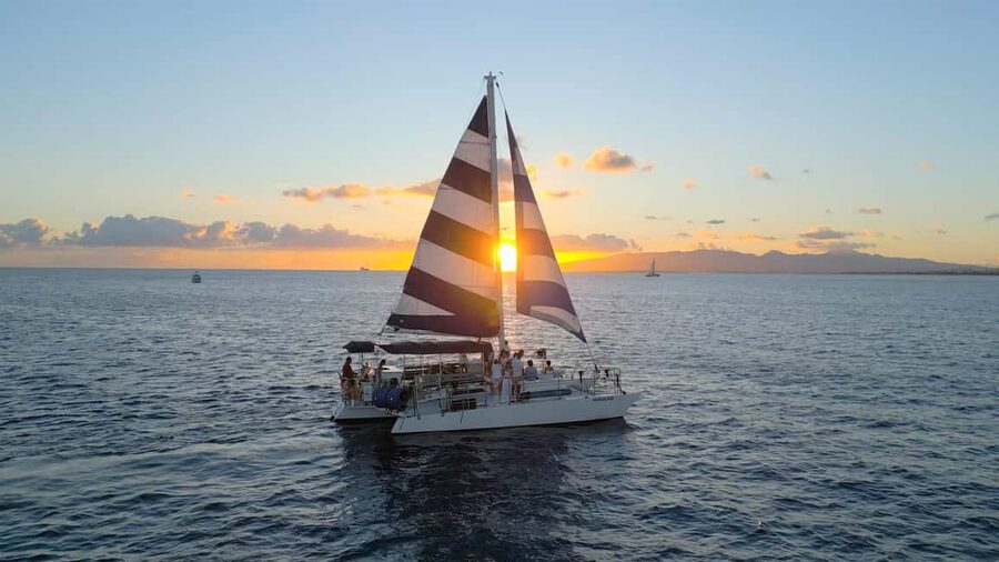 Waikiki: Sunset Swim & Sailing Experience - Hokulani’s Trimaran Deck: Space, Shade, and Panoramic Views